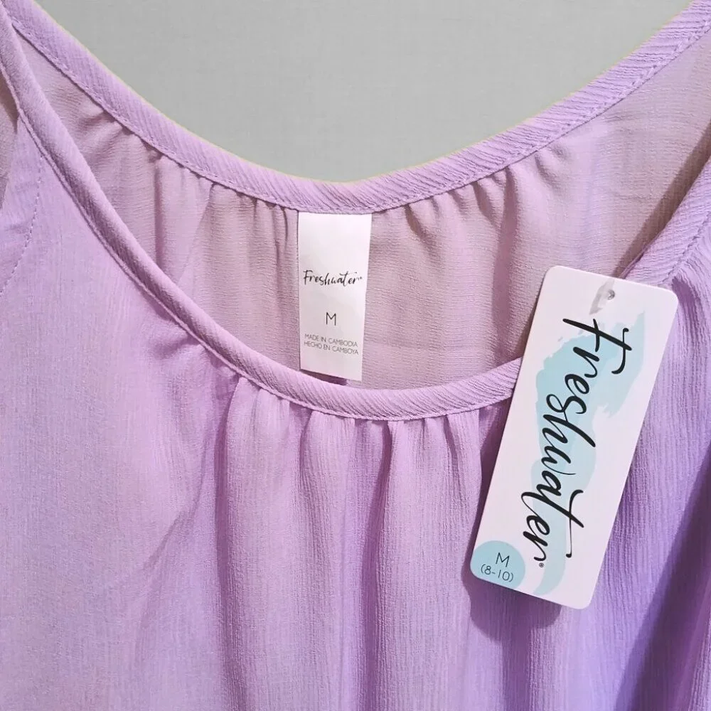 Freshwater Swimsuit Beach Pool Cover-Up Dress Lilac Size Medium - Picture 3 of 4